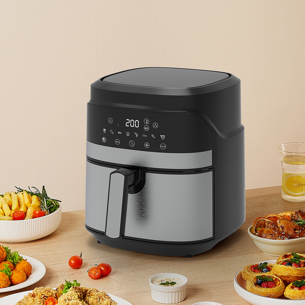 5.5L触摸屏数显温度定时器控制空气炸锅YYZG-550AS
